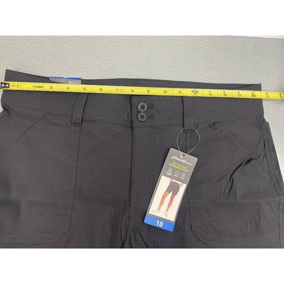 Eddie Bauer Ladies' Cargo Shorts BLACK Size 10  Lightweight Pocket With Zipper - Picture 5 of 11